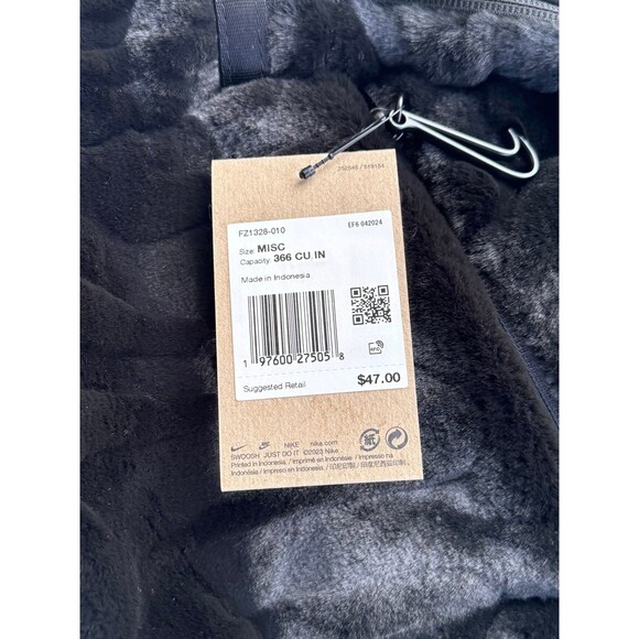 Nike Futura Faux Fur Mini Backpack Black 6L FZ1328-010 - Picture 10 of 10